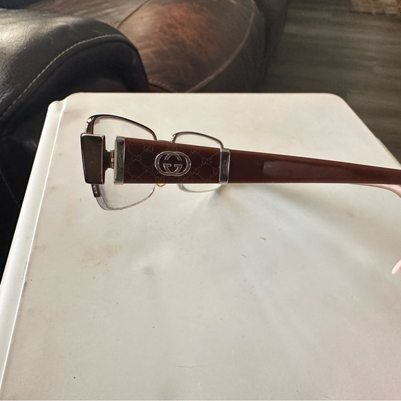 GUCCI GG2878 MI2 Italy Mocha Brown Half Rimless Eyeglasses Frame 52-17-135. - Picture 10 of 12